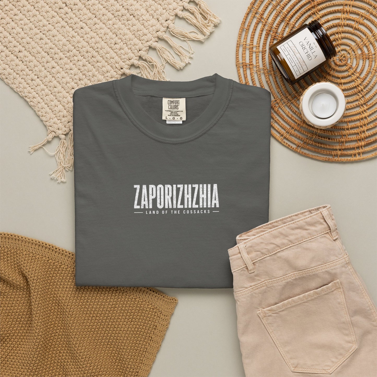 Zaporizhzhia Landmark T-Shirt — 'Land of the Cossacks' Graphic Tee