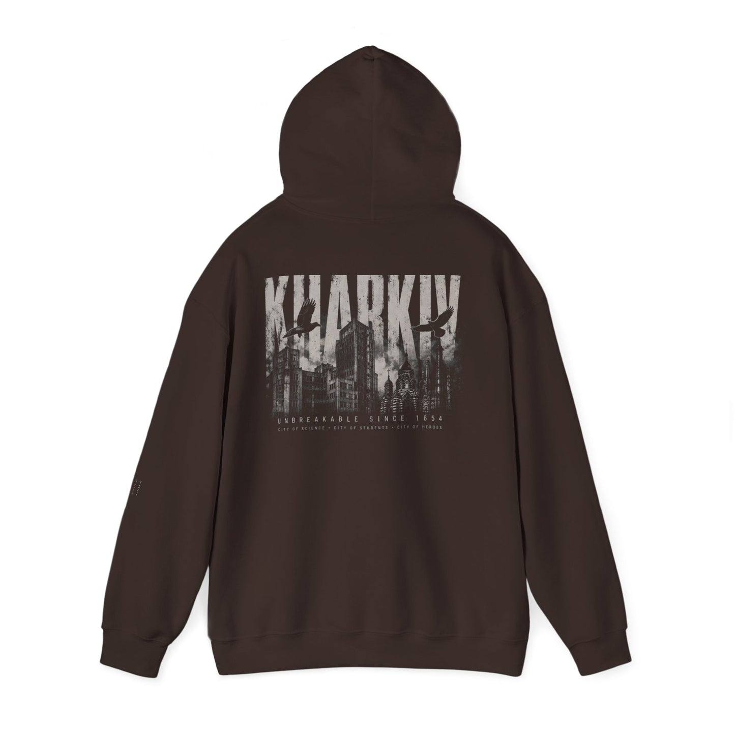 Kharkiv Hoodie — Resilient City Graphic Pullover (Back Print)