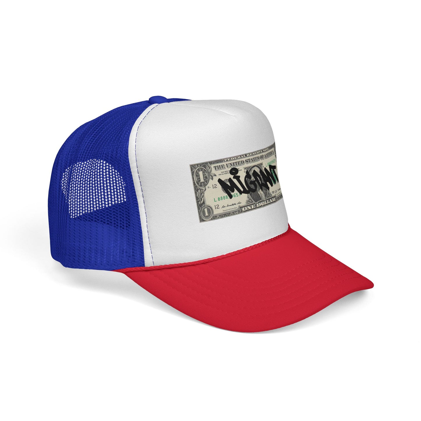 Trucker Cap — Graffiti Dollar Bill Design
