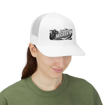 Trucker Cap — 'Migrant Shop' Vintage Travel Logo Snapback