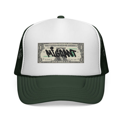 Trucker Cap — Graffiti Dollar Bill Design
