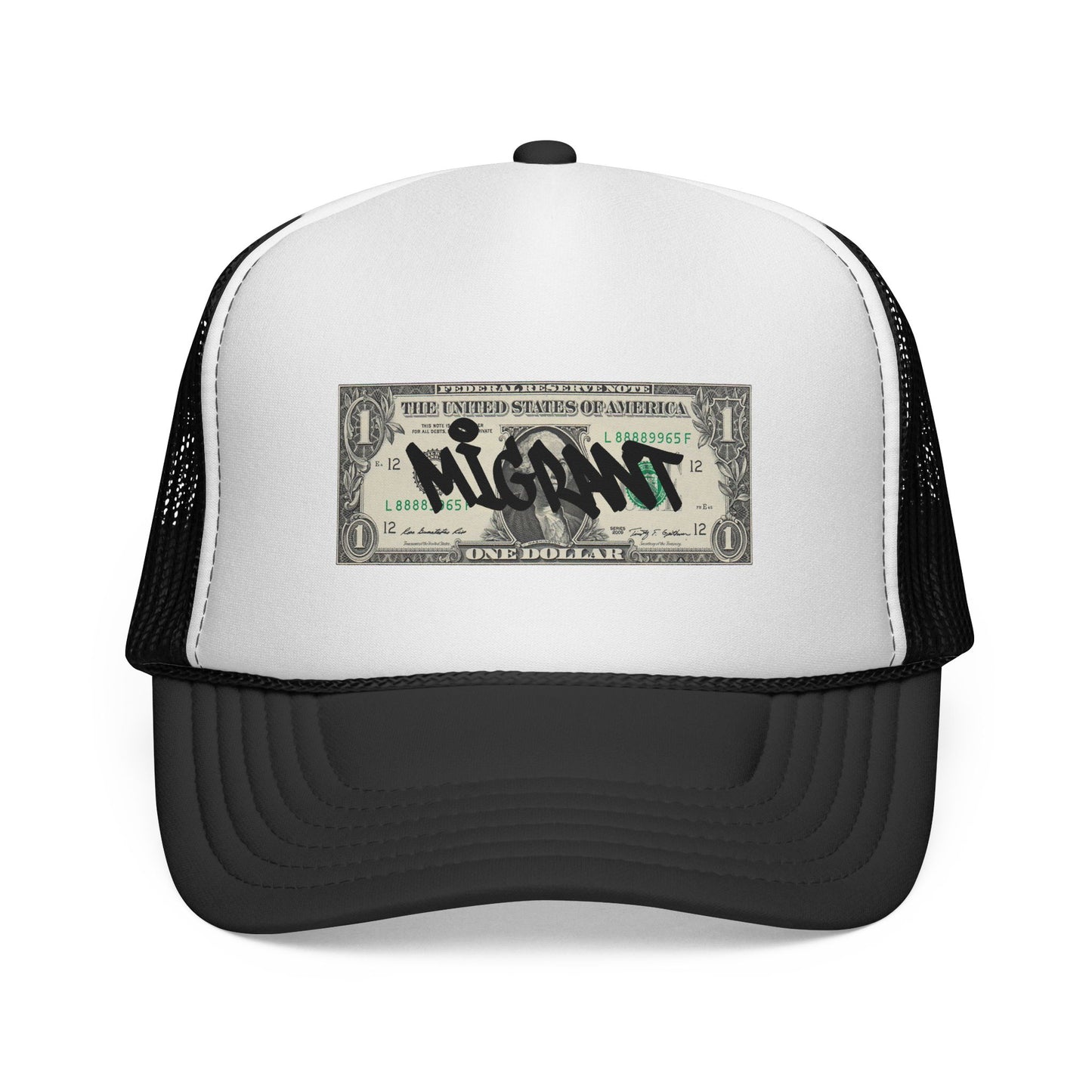 Trucker Cap — Graffiti Dollar Bill Design