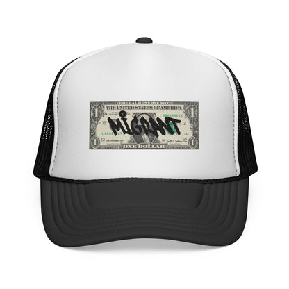 Trucker Cap — Graffiti Dollar Bill Design