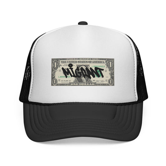 Trucker Cap — Graffiti Dollar Bill Design
