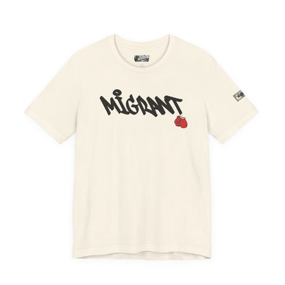 Migrant Graphic Tee — 'Where The Smiles Were Real' Urban Photo Print