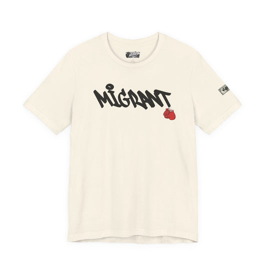 Migrant Graphic Tee — 'Where The Smiles Were Real' Urban Photo Print