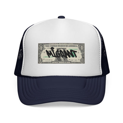 Trucker Cap — Graffiti Dollar Bill Design