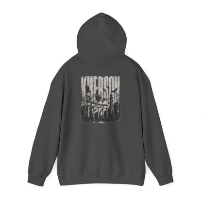 Kherson Cityscape Hoodie — Distressed Ukrainian Landmark Sweatshirt