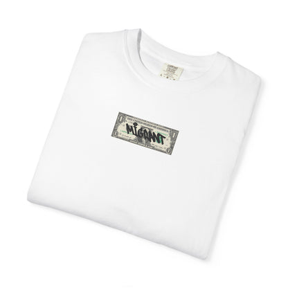 Photo Backprint T‑Shirt — Urban Graffiti 'Across the Skies Not Real' Streetwear