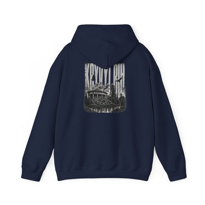 Hoodie — "Kryvyi Rih" Memorial Black Pullover with Cityscape Back Print