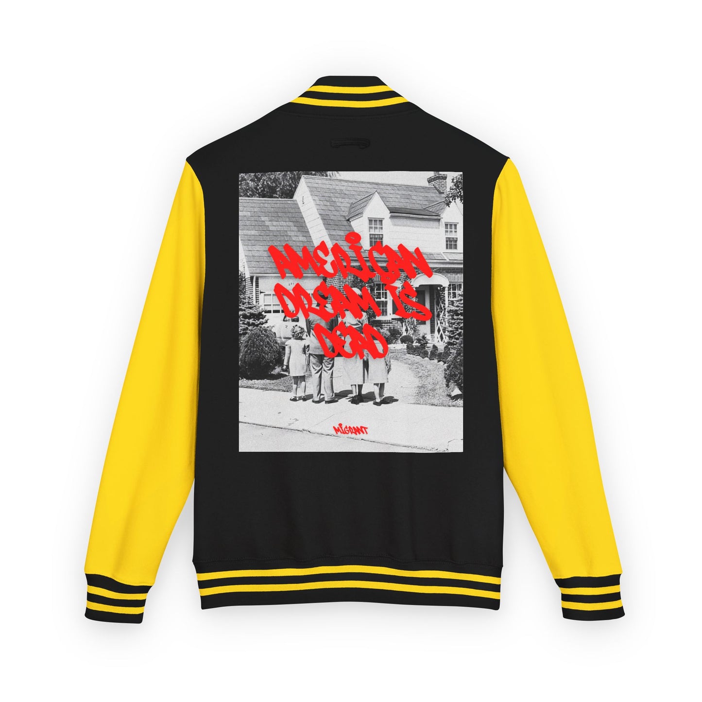 Letterman Jacket — 'Welcome Death Is Dead' Retro Photo Varsity JacketI