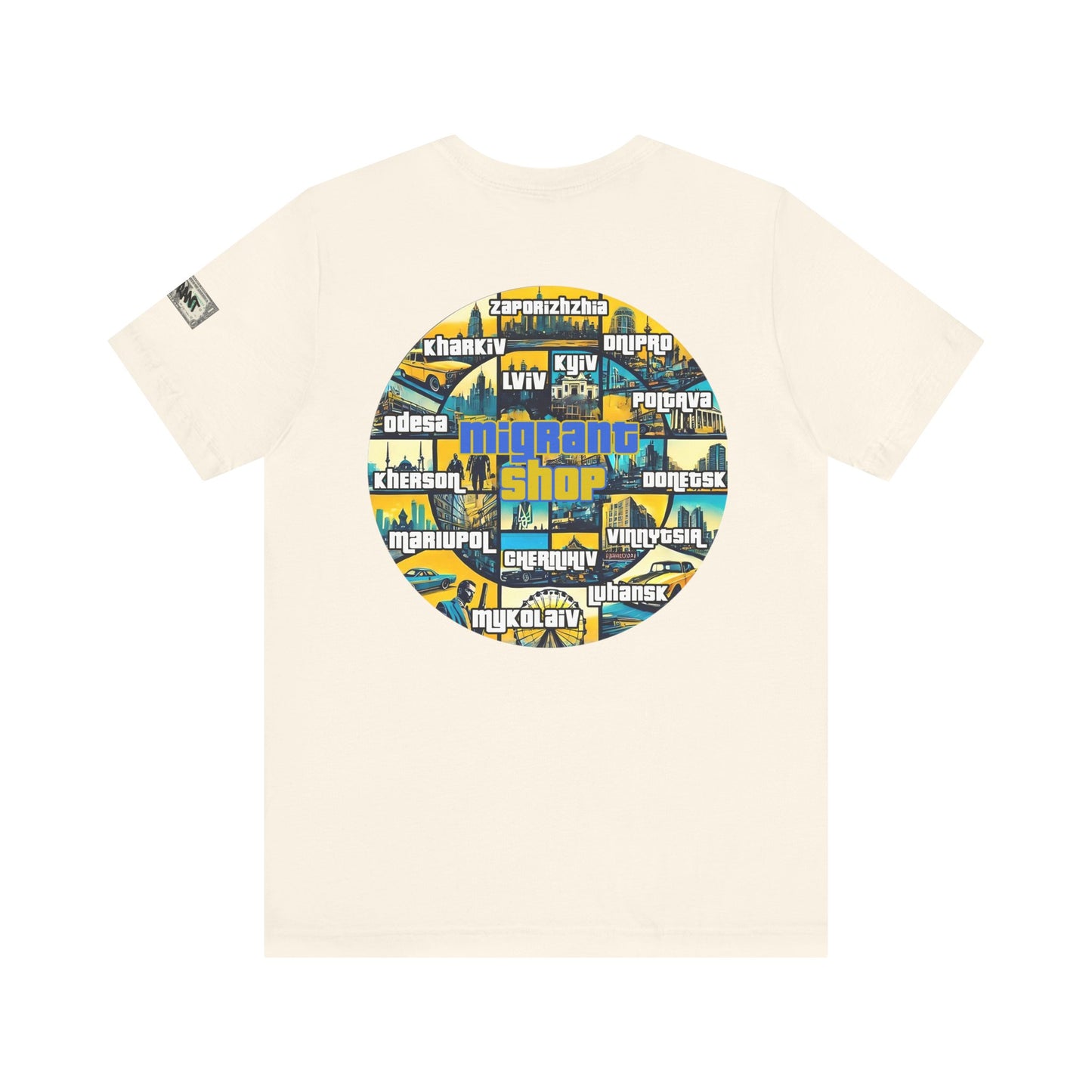 Money Print Tee — Ukraine Cities Graphic Back | Support & Travel Souvenir T-Shirt