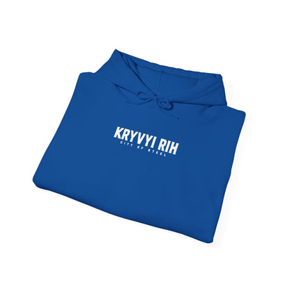 Hoodie — "Kryvyi Rih" Memorial Black Pullover with Cityscape Back Print