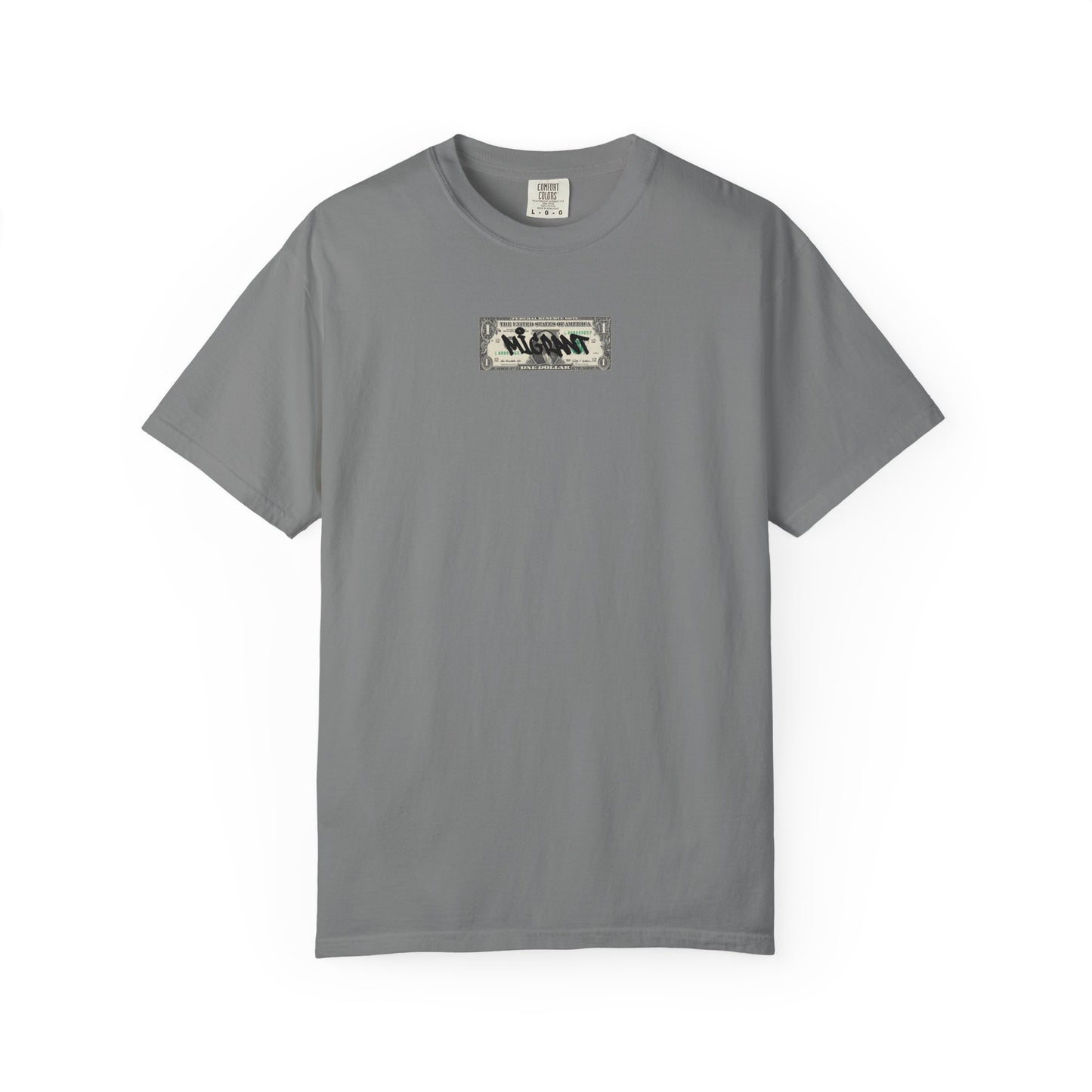 Photo Backprint T‑Shirt — Urban Graffiti 'Across the Skies Not Real' Streetwear
