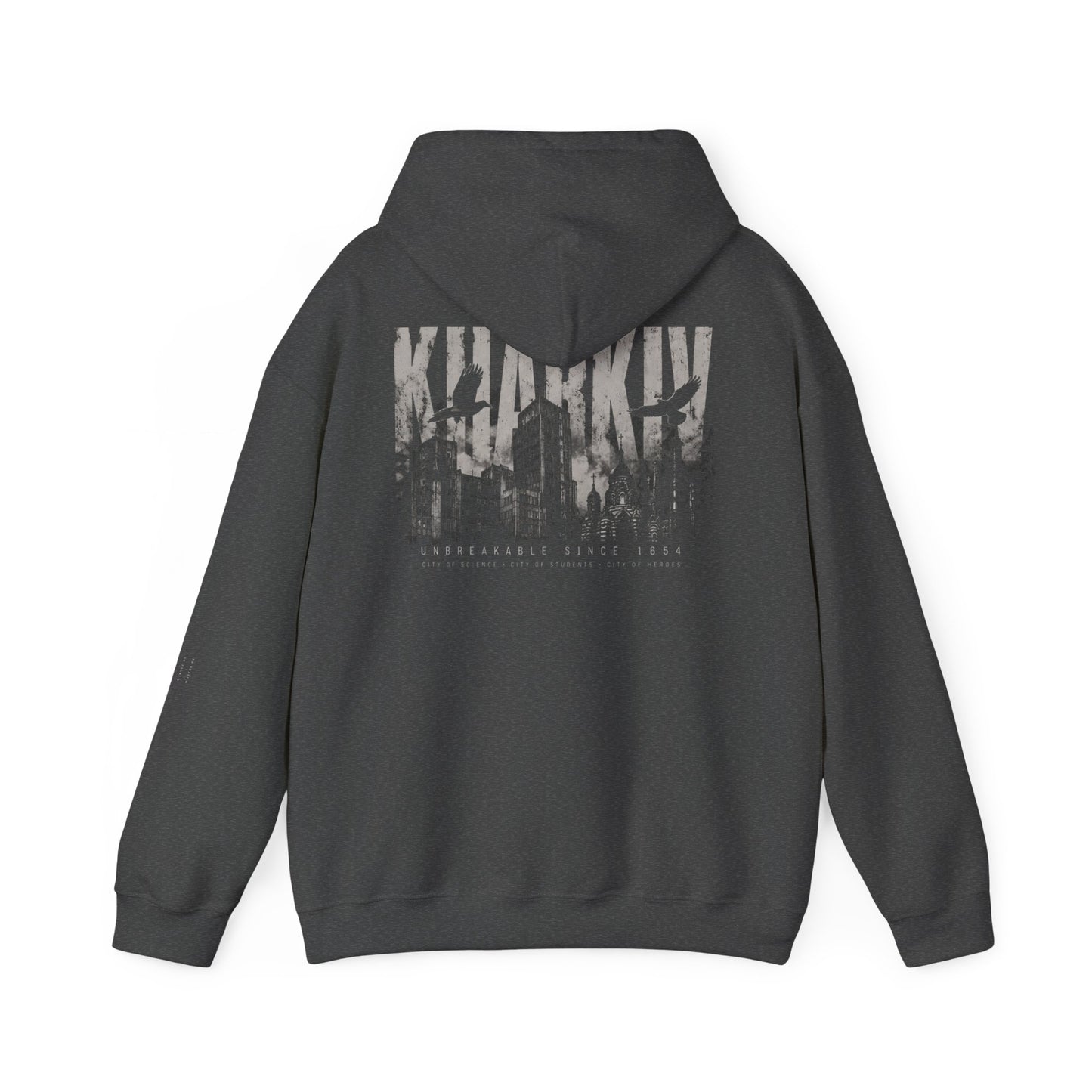 Kharkiv Hoodie — Resilient City Graphic Pullover (Back Print)