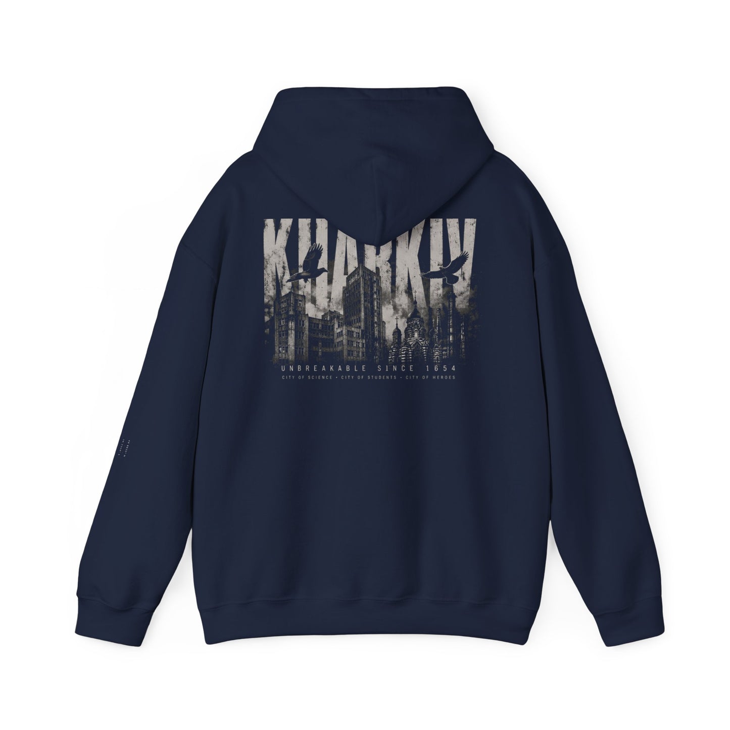 Kharkiv Hoodie — Resilient City Graphic Pullover (Back Print)