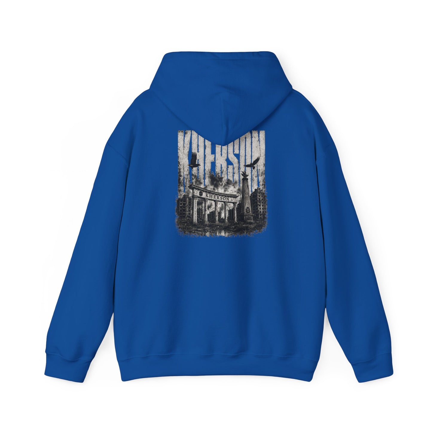 Kherson Cityscape Hoodie — Distressed Ukrainian Landmark Sweatshirt
