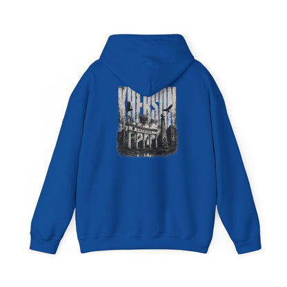 Kherson Cityscape Hoodie — Distressed Ukrainian Landmark Sweatshirt