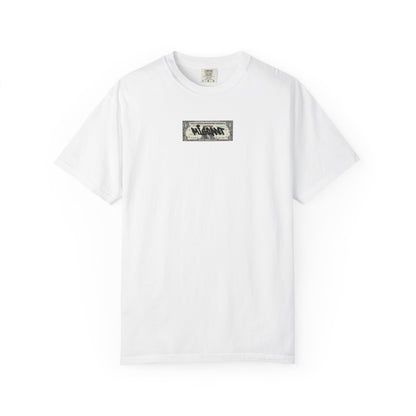 Photo Backprint T‑Shirt — Urban Graffiti 'Across the Skies Not Real' Streetwear