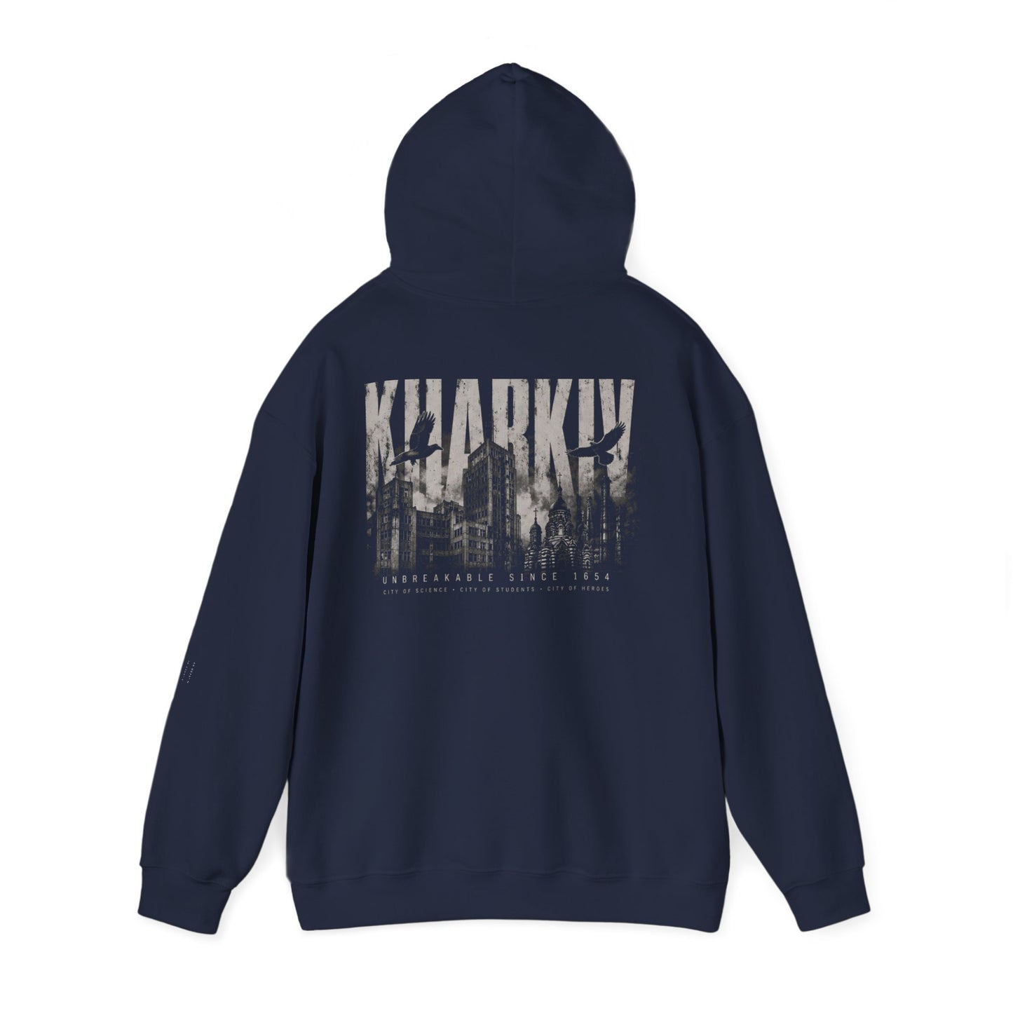 Kharkiv Hoodie — Resilient City Graphic Pullover (Back Print)