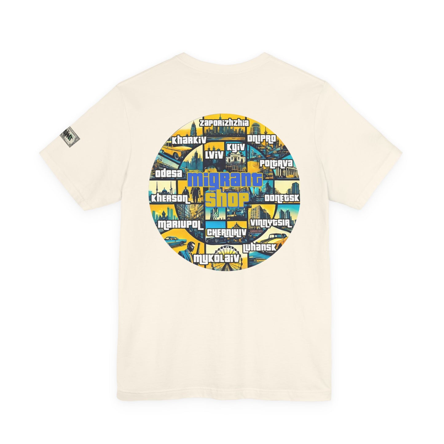 Money Print Tee — Ukraine Cities Graphic Back | Support & Travel Souvenir T-Shirt