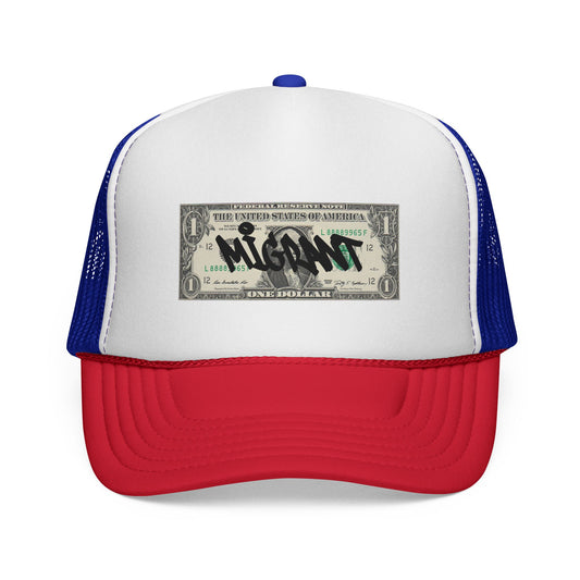 Trucker Cap — Graffiti Dollar Bill Design