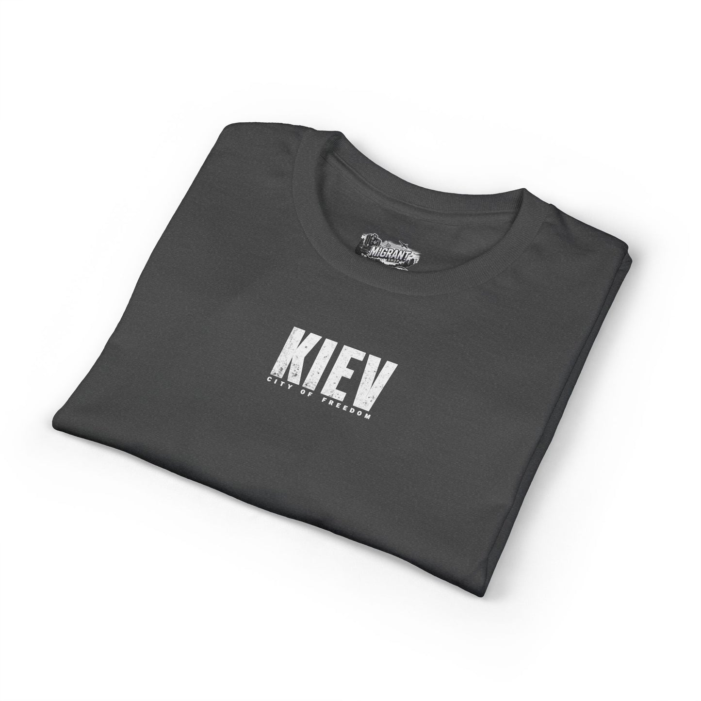 Kyiv Graphic T-Shirt — City Skyline Tribute Tee (front logo, back Kyiv design)