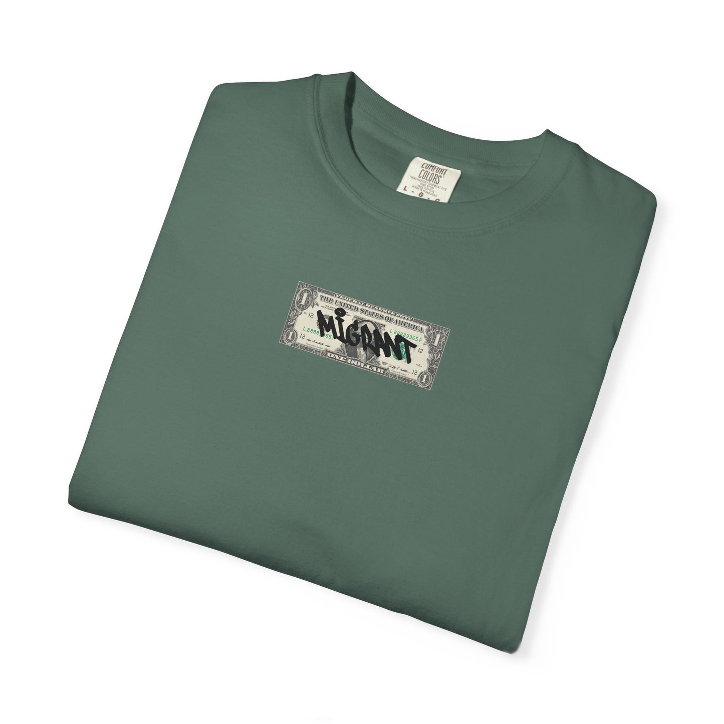 Photo Backprint T‑Shirt — Urban Graffiti 'Across the Skies Not Real' Streetwear