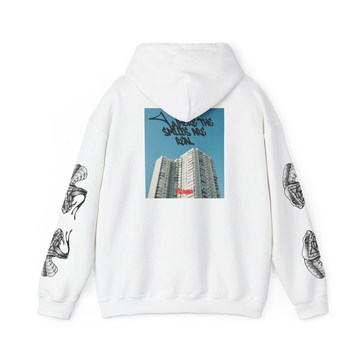 Urban Photo Hoodie — 'Skyscrapers Save No Soul' Graphic Streetwear