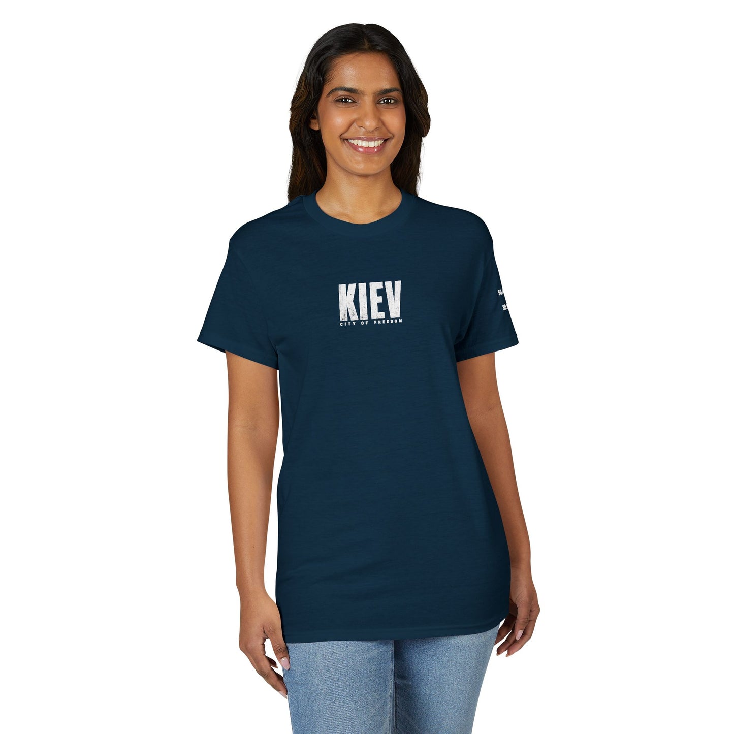 Kyiv Graphic T-Shirt — City Skyline Tribute Tee (front logo, back Kyiv design)