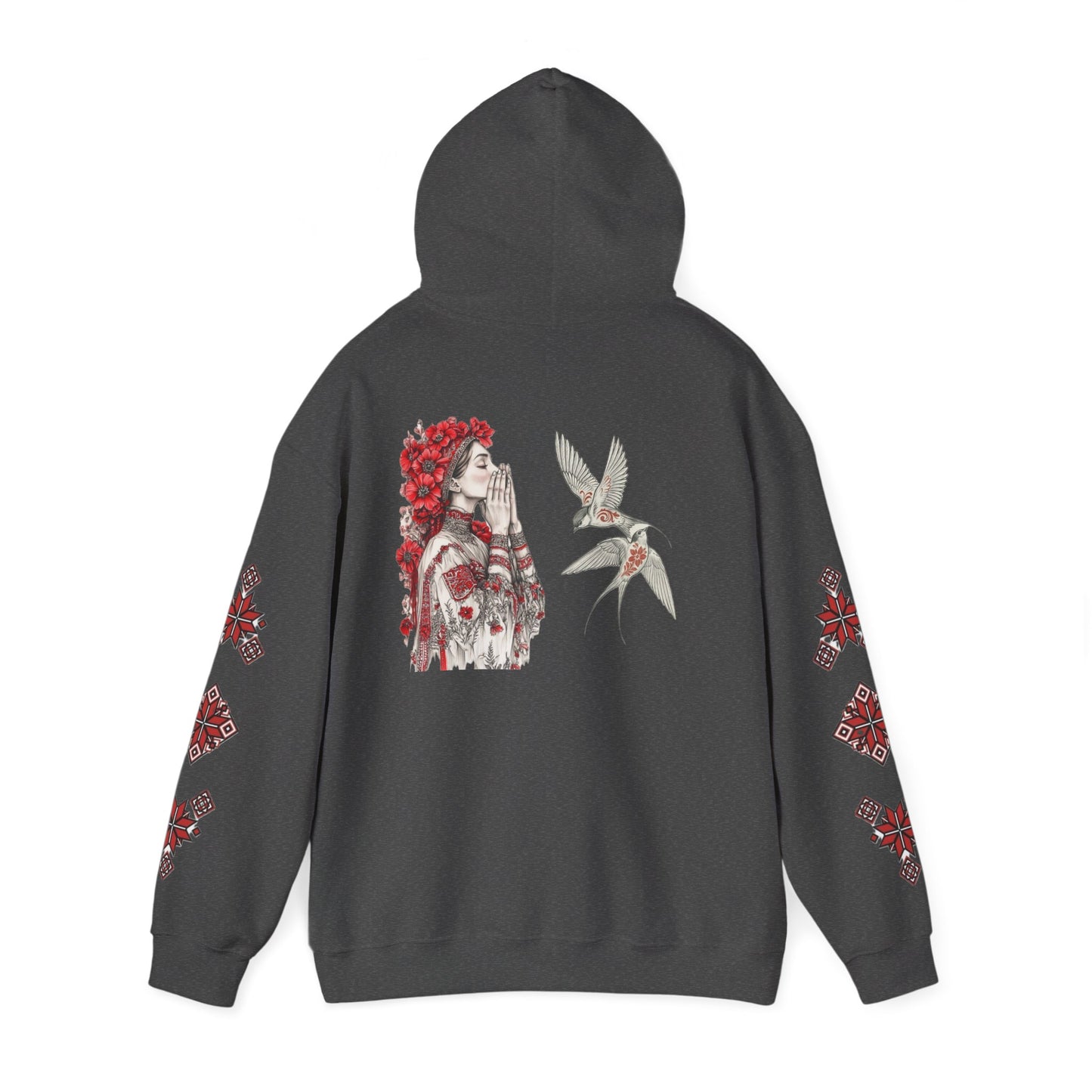 Native-Inspired Floral Headdress Vishivanka Hoodie —