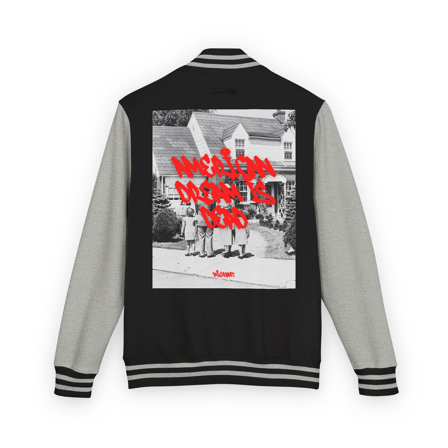 Letterman Jacket — 'Welcome Death Is Dead' Retro Photo Varsity JacketI