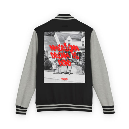 Letterman Jacket — 'Welcome Death Is Dead' Retro Photo Varsity JacketI