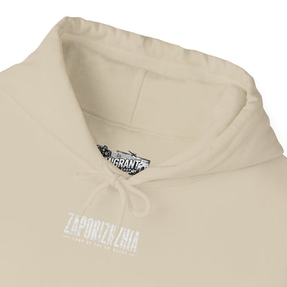 Zaporizhzhia Hoodie – Vintage Cityscape War Relief Design