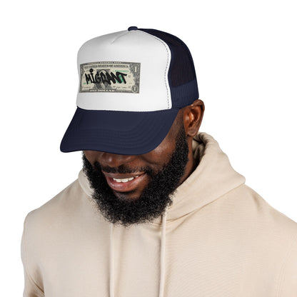 Trucker Cap — Graffiti Dollar Bill Design