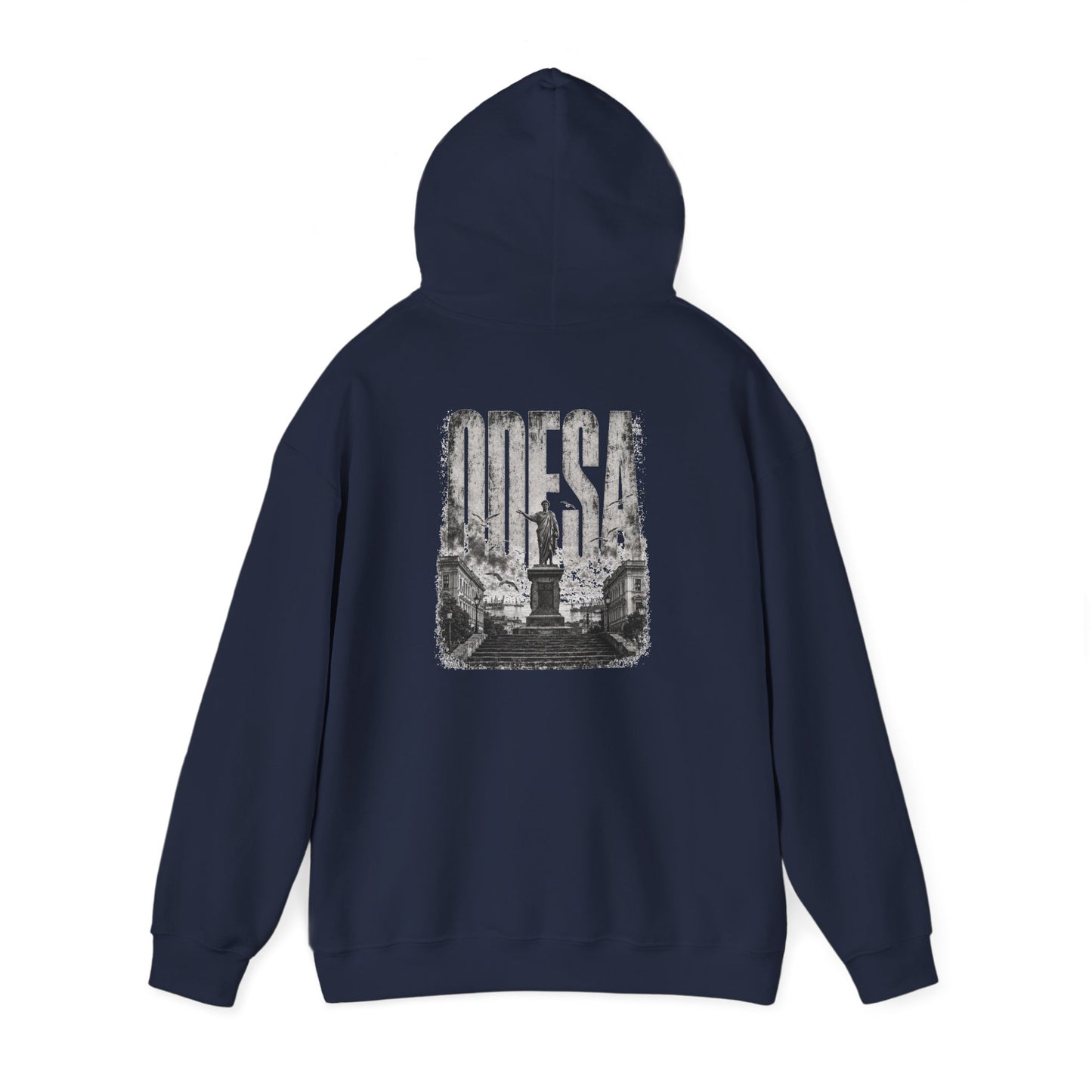 Odesa Cityscape Hoodie — Vintage Monument Photo Graphic Sweatshirt