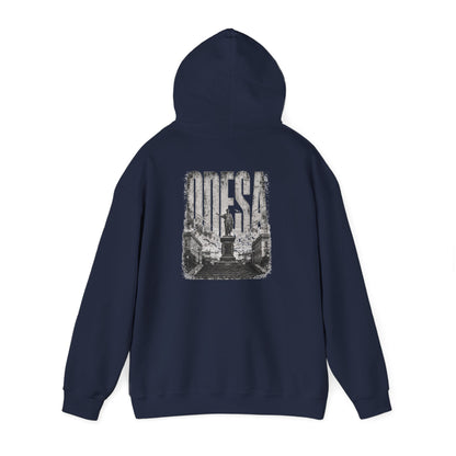 Odesa Cityscape Hoodie — Vintage Monument Photo Graphic Sweatshirt