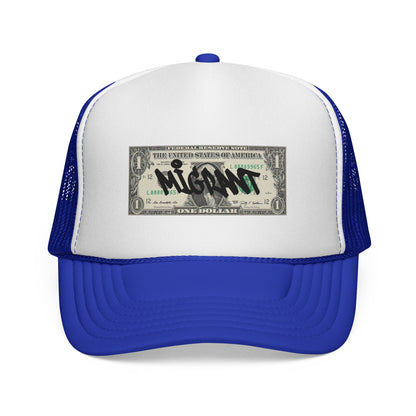 Trucker Cap — Graffiti Dollar Bill Design