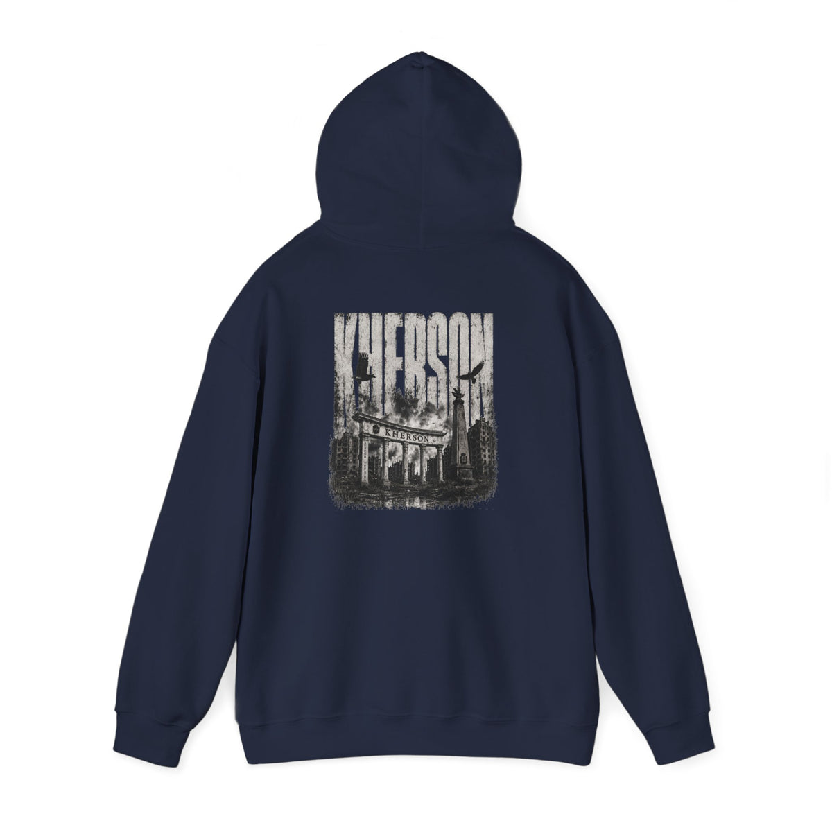 Kherson Cityscape Hoodie — Distressed Ukrainian Landmark Sweatshirt