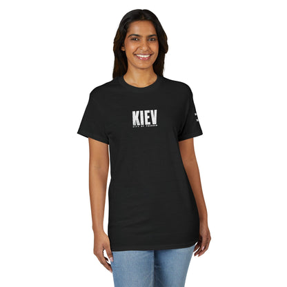 Kyiv Graphic T-Shirt — City Skyline Tribute Tee (front logo, back Kyiv design)