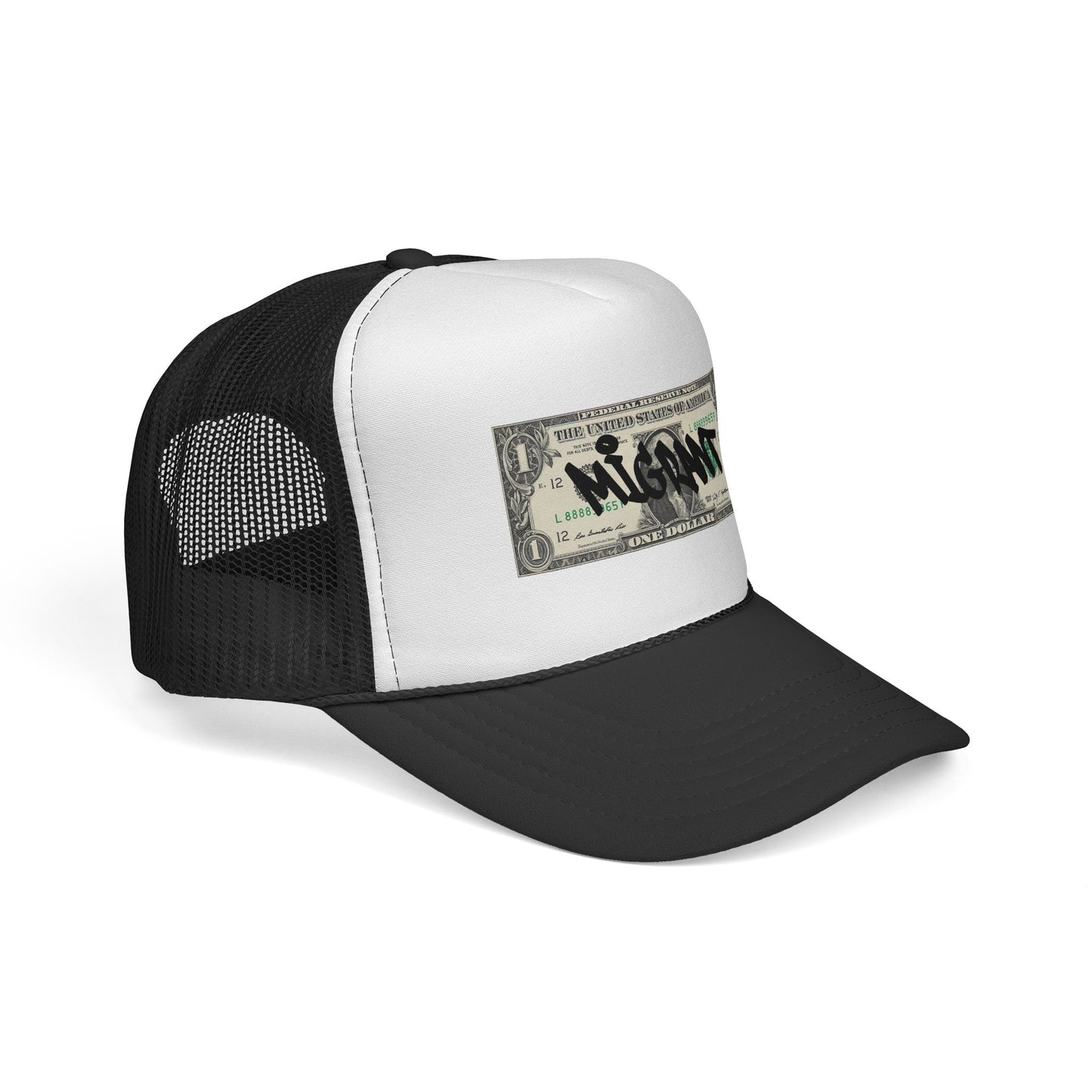 Trucker Cap — Graffiti Dollar Bill Design