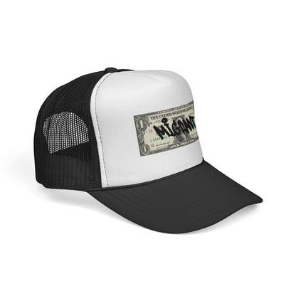 Trucker Cap — Graffiti Dollar Bill Design