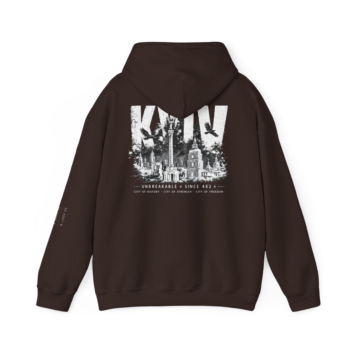 Kyiv Hoodie — Unbreakable Since 482 War Relief Sweatshirt