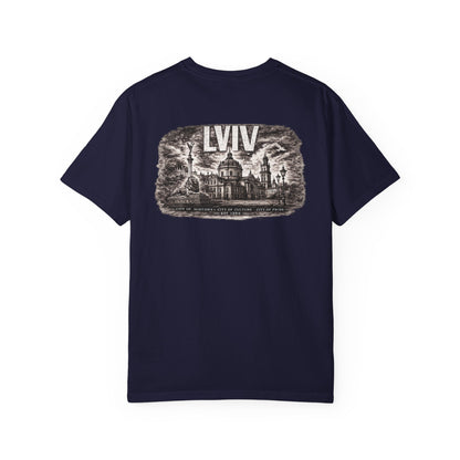 Lviv Vintage Cityscape T-Shirt — Retro Ukrainian Travel Tee