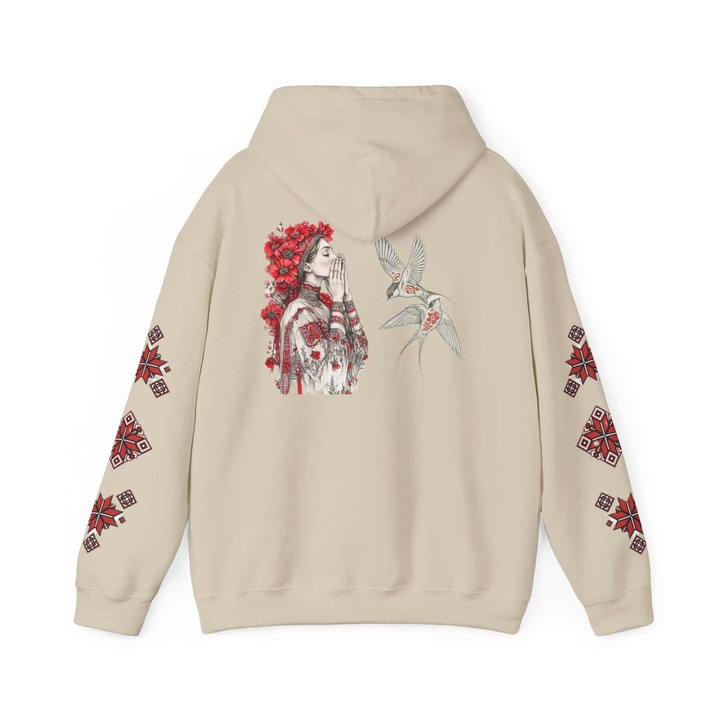 Native-Inspired Floral Headdress Vishivanka Hoodie —