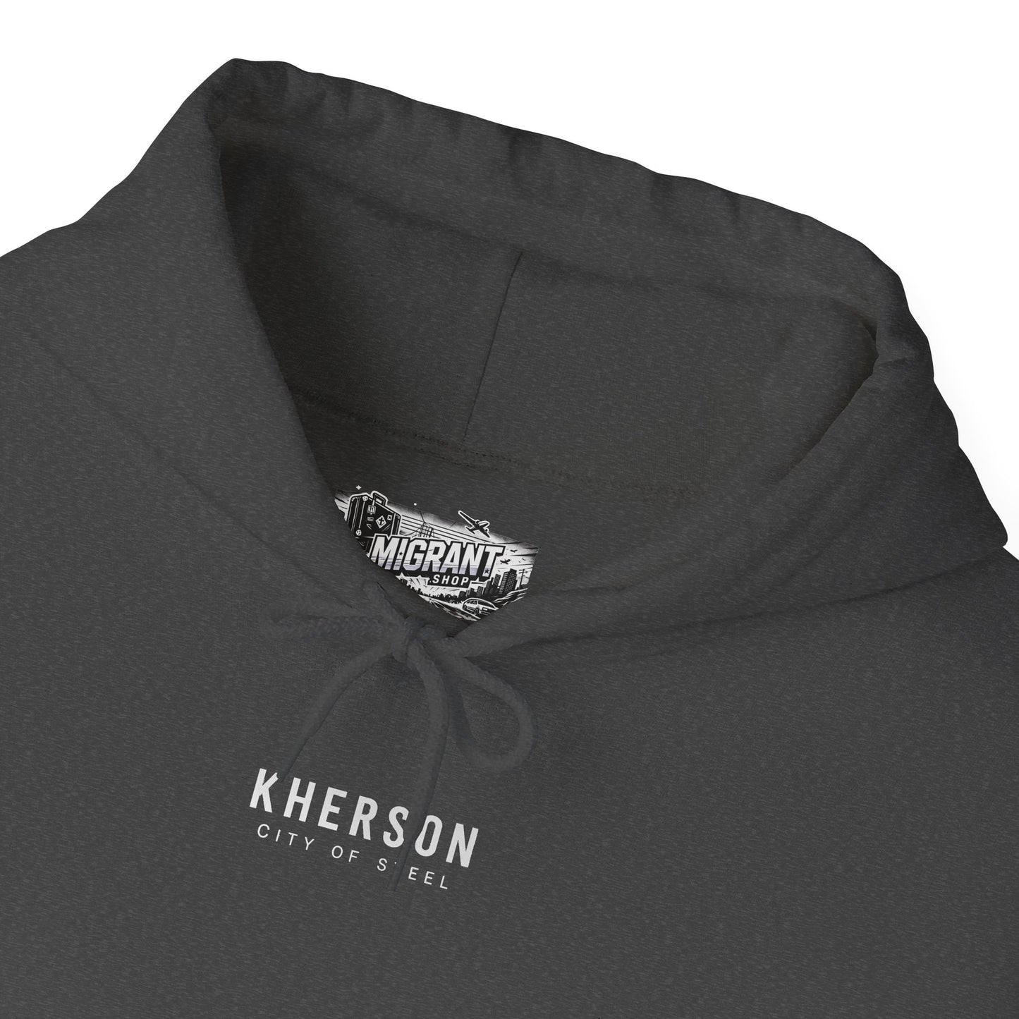 Kherson Cityscape Hoodie — Distressed Ukrainian Landmark Sweatshirt