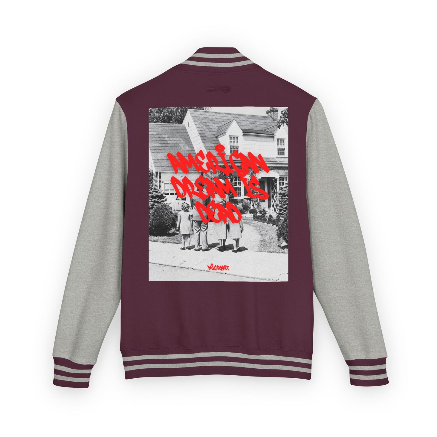 Letterman Jacket — 'Welcome Death Is Dead' Retro Photo Varsity JacketI