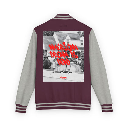 Letterman Jacket — 'Welcome Death Is Dead' Retro Photo Varsity JacketI