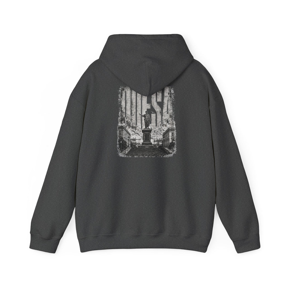 Odesa Cityscape Hoodie — Vintage Monument Photo Graphic Sweatshirt