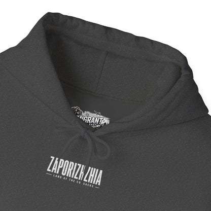 Zaporizhzhia Hoodie – Vintage Cityscape War Relief Design